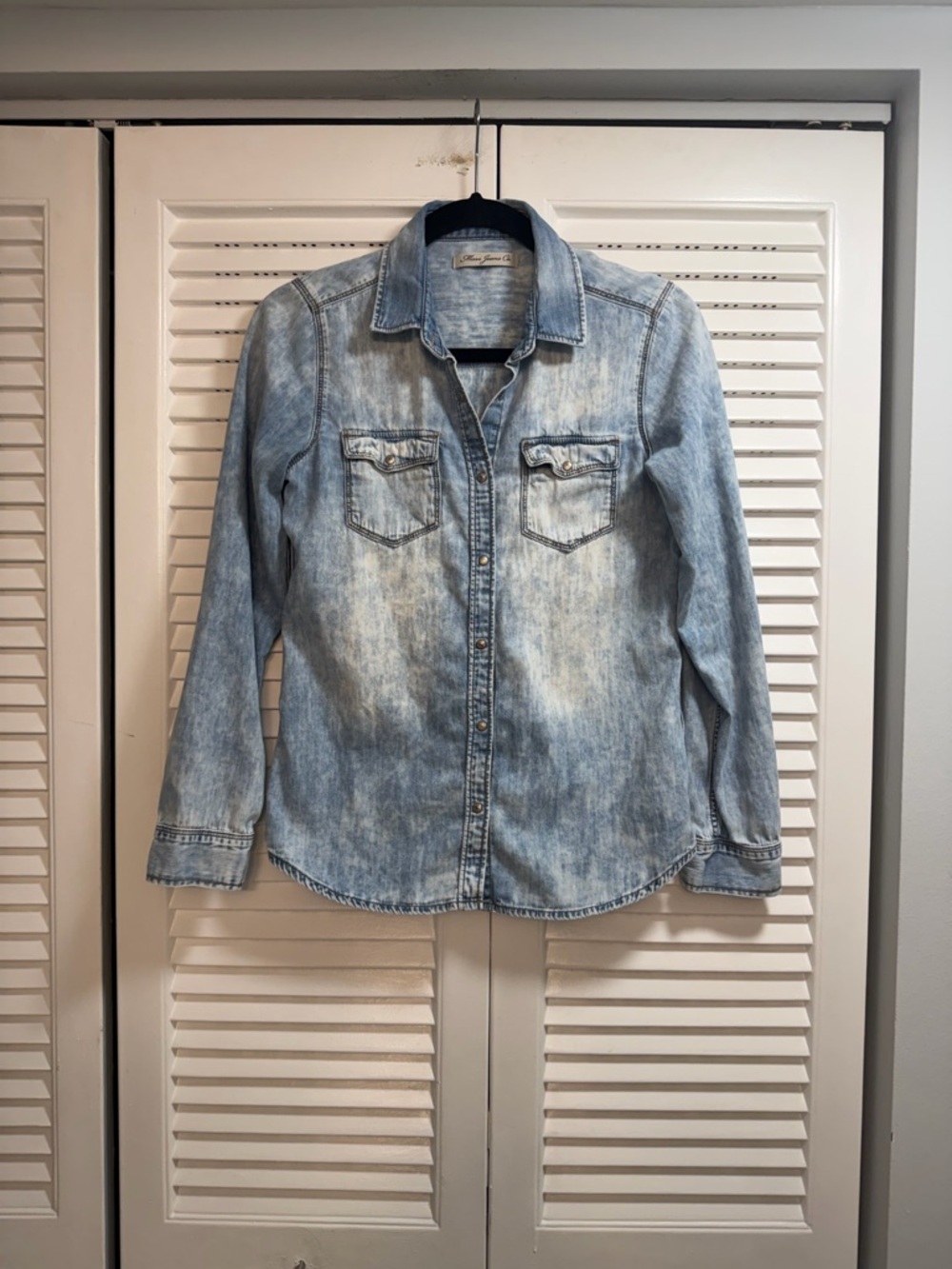 Mavi Light Blue Washed Denim Shirt